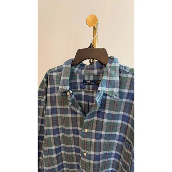 Polo Ralph Lauren Classic Fit Plaid Oxford Shirt Multicolor Plaid NWT - Picture 3 of 6